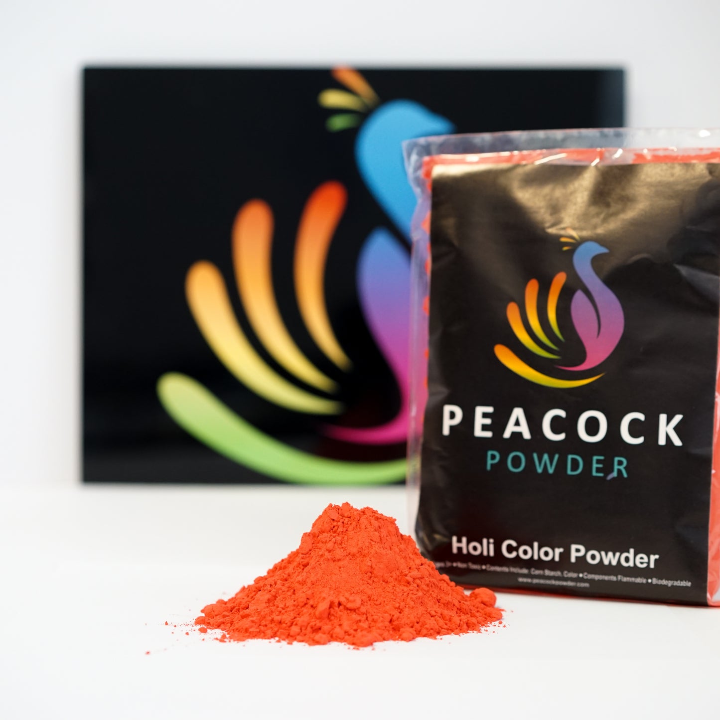 Orange holi color powder