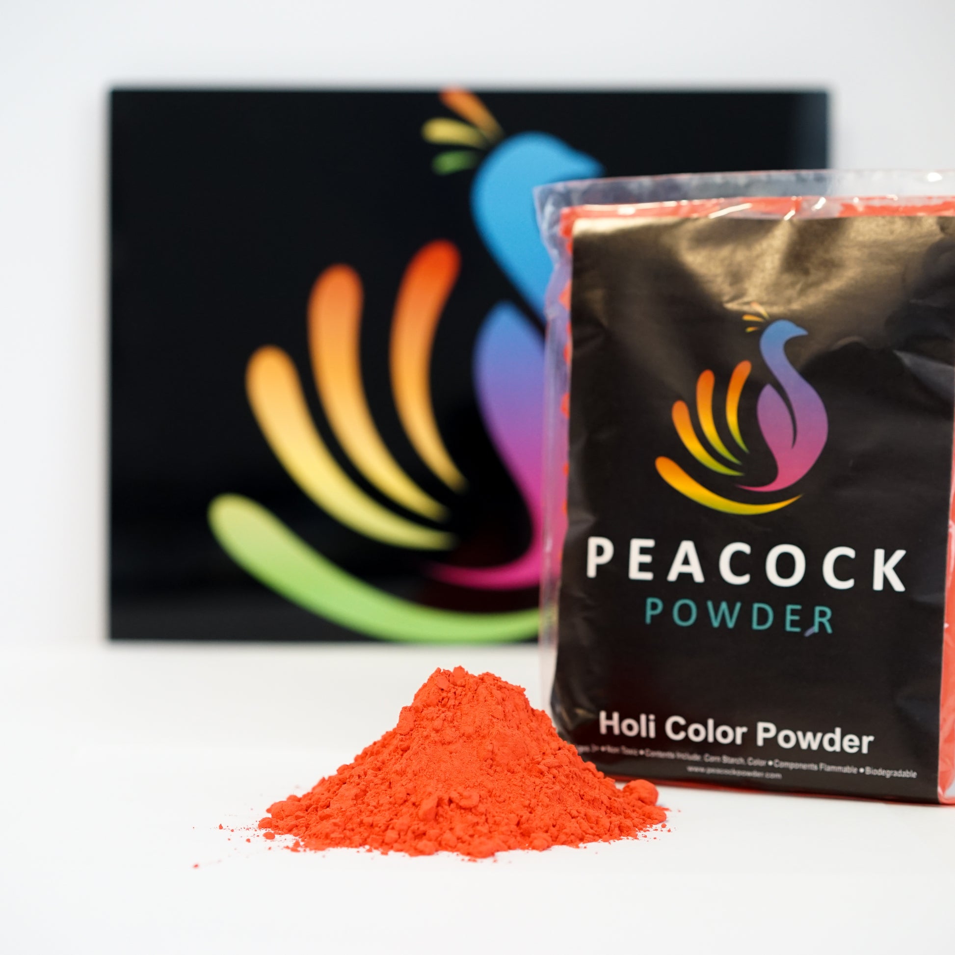 Orange holi color powder