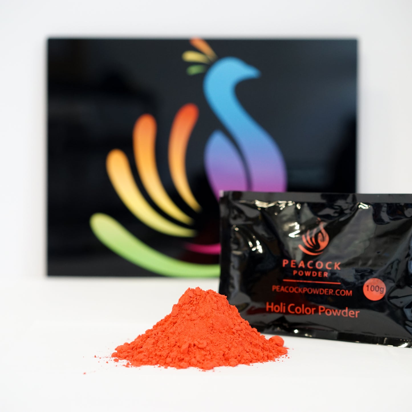 Orange holi color powder