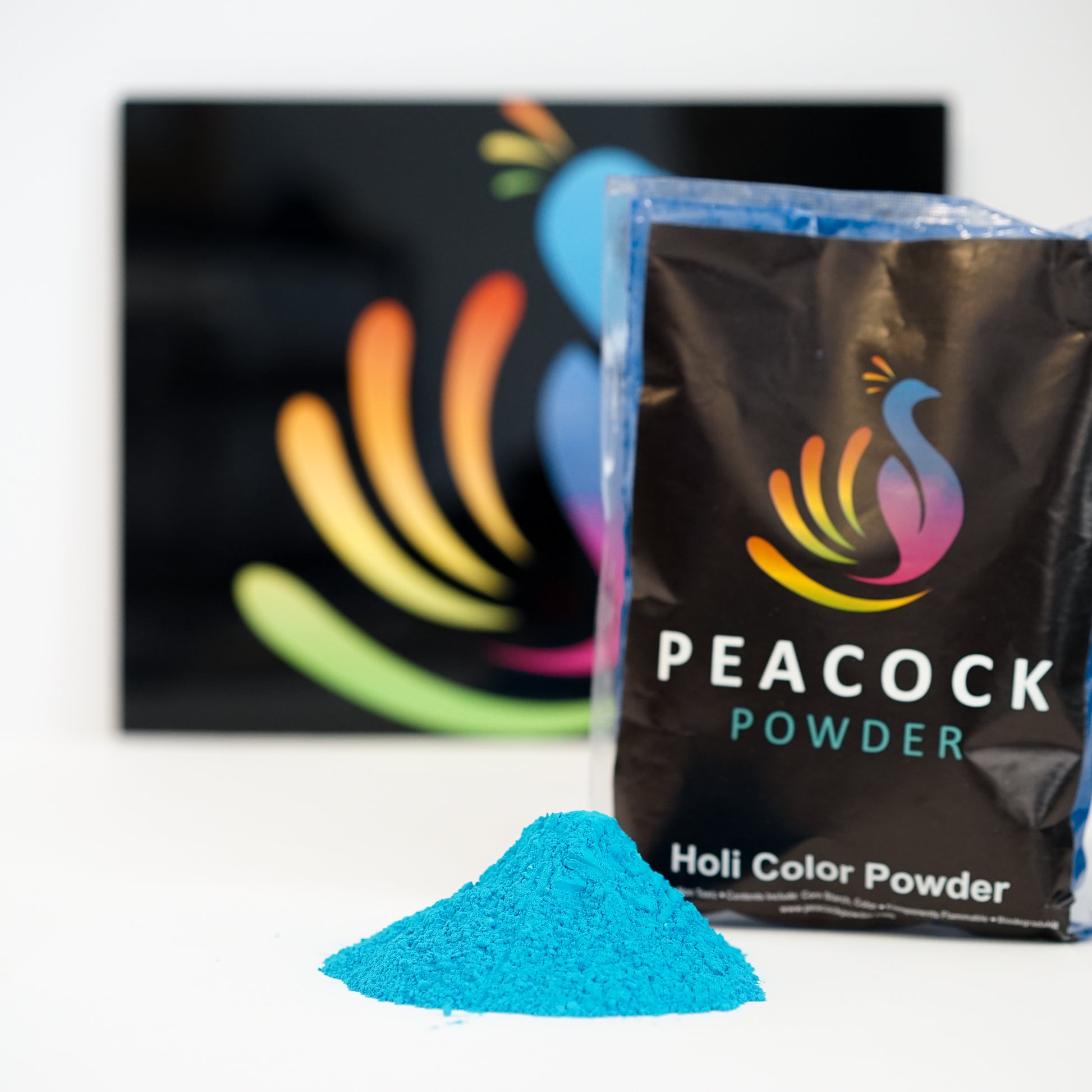 blue boy gender reveal holi color powder