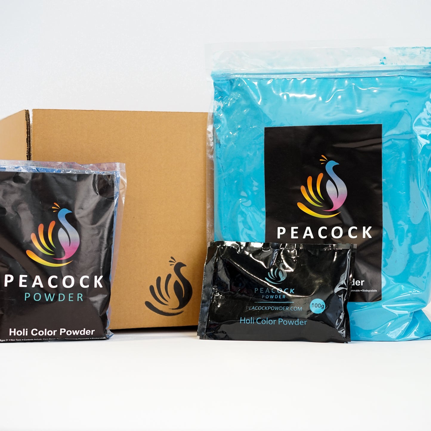 blue boy gender reveal holi color powder