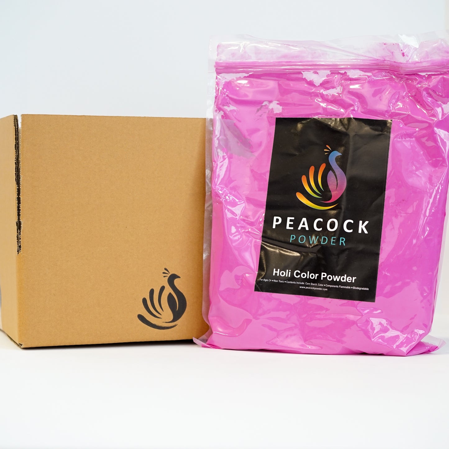 Pink girl gender reveal color powder holi powder