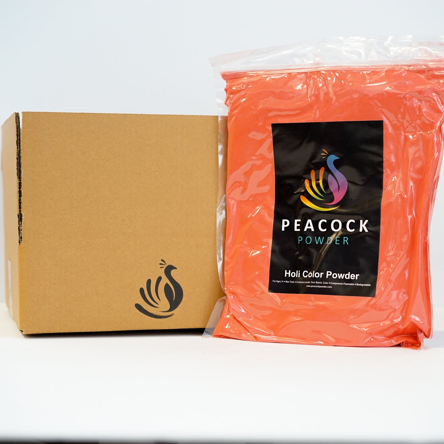 Orange holi color powder