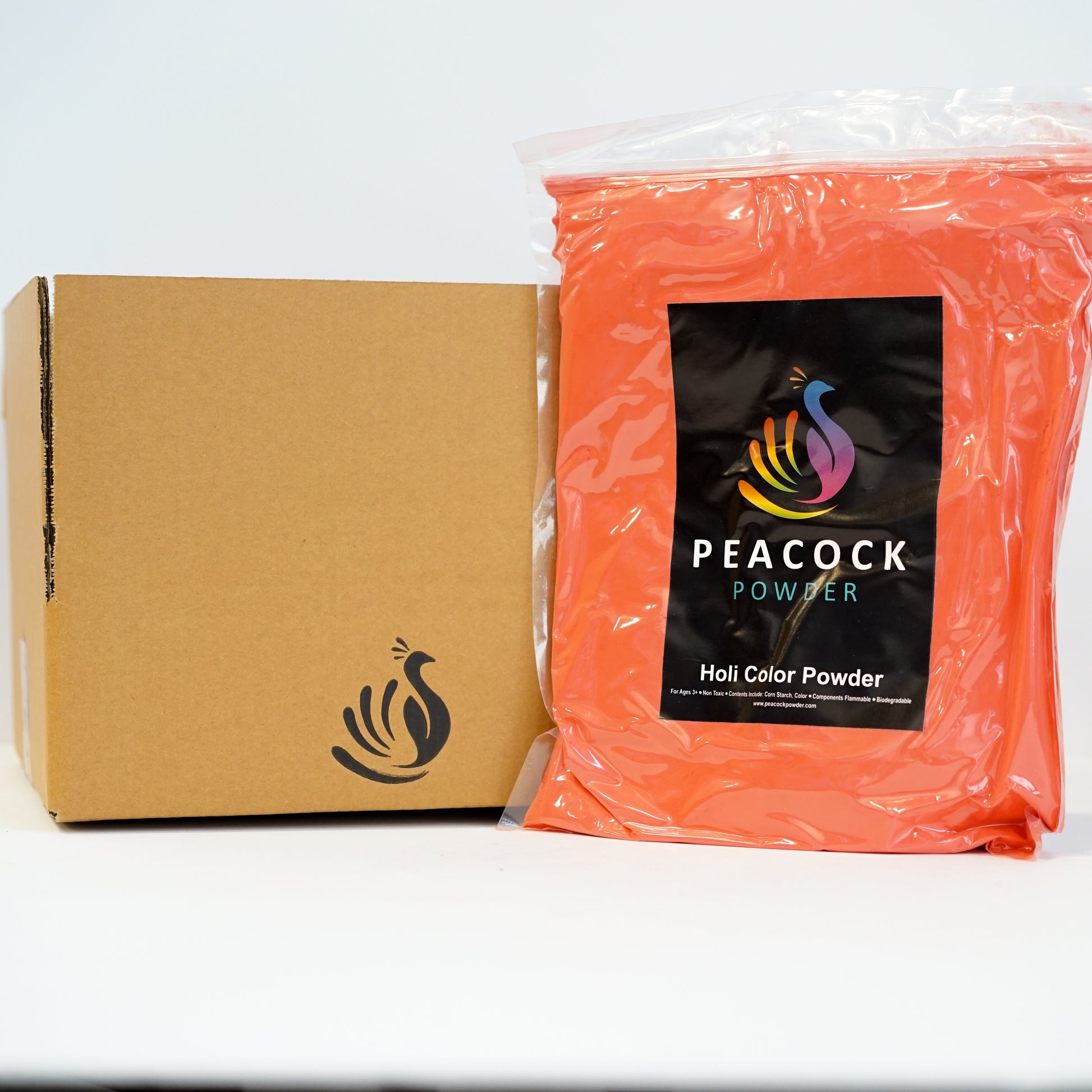 Orange holi color powder