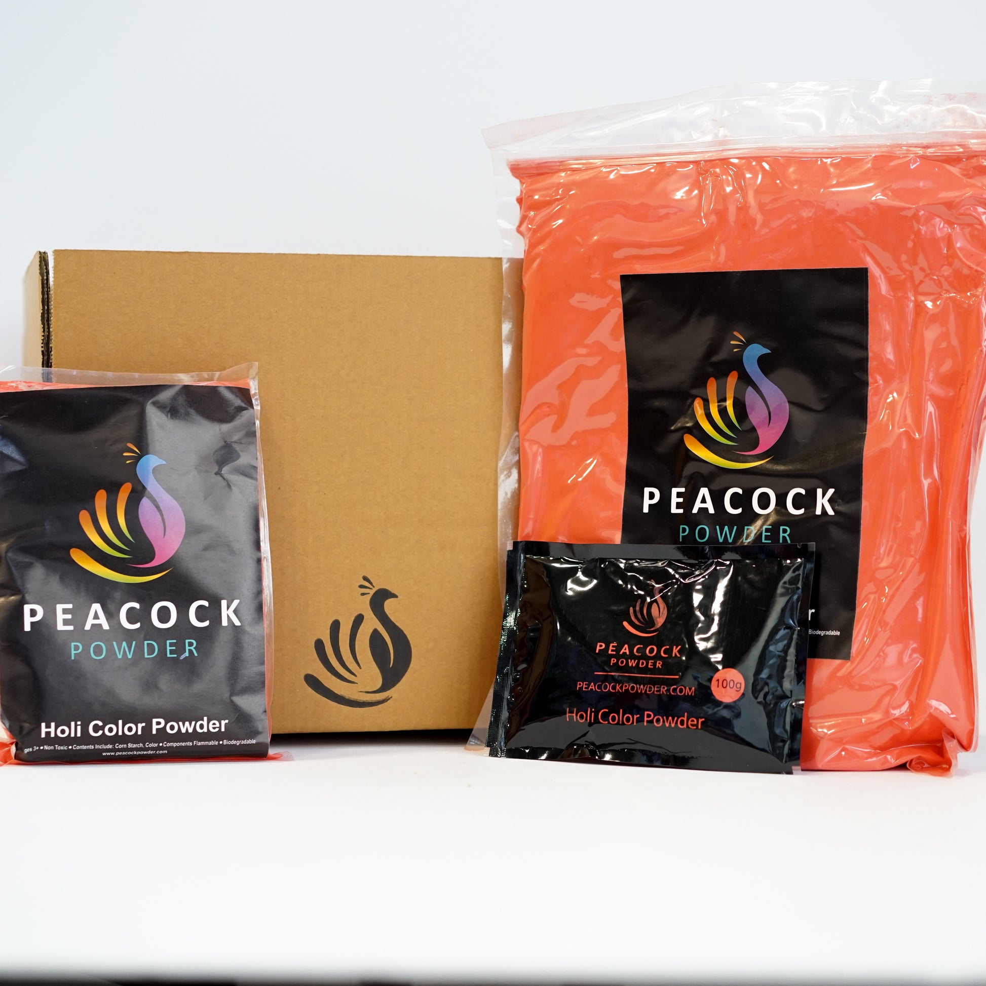 Orange holi color powder