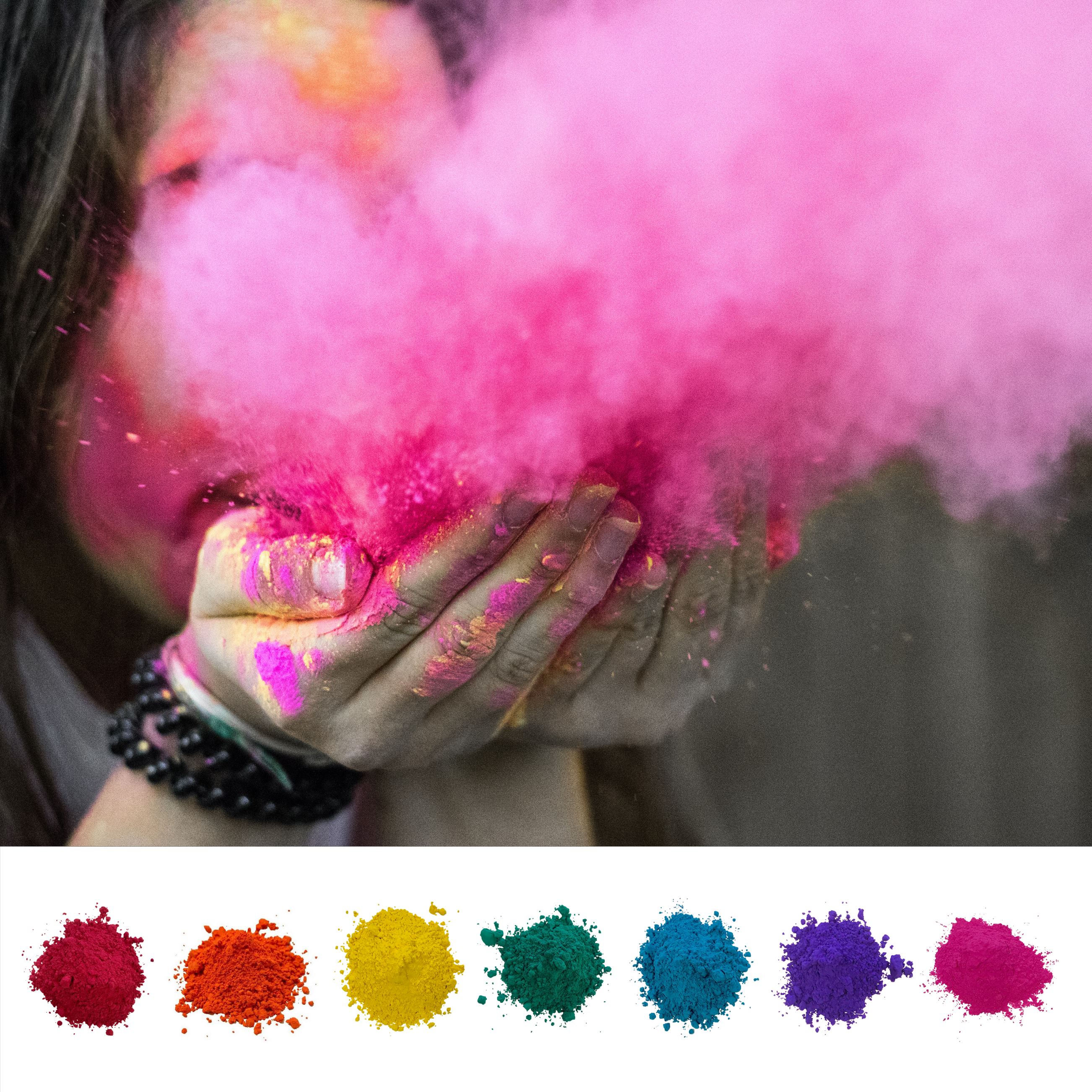 35 Holi Color Chalk powder packets of 50 grams each - Assorted colors  perfect for Holi Color party, Fun Runs, Fundraisers, Gender Reveal, Photo  Shoot