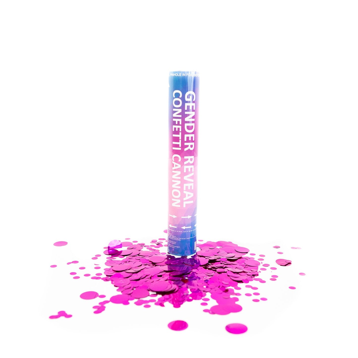 12" Gender Reveal Confetti Cannon - Biodegradable Confetti