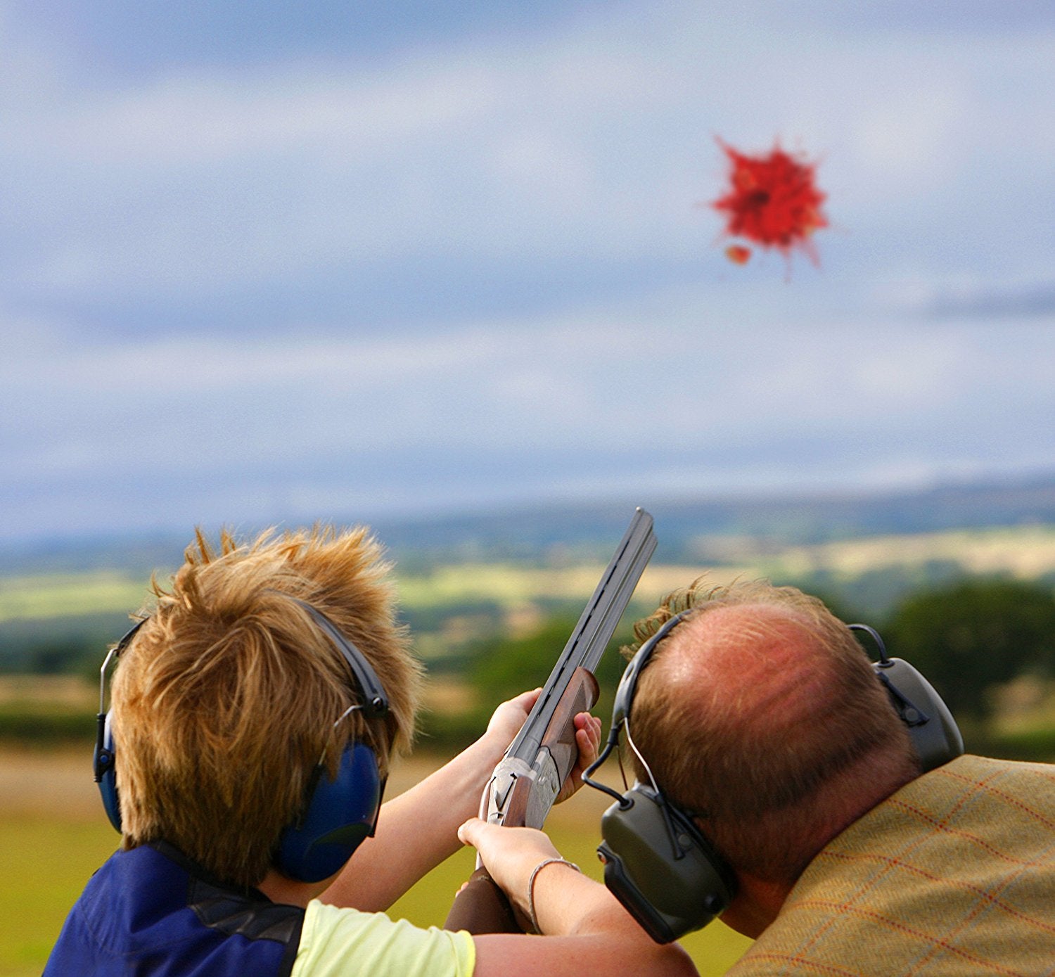 peacock event color powder fun holi color powder party shotgun clay pigeon skeet shooting