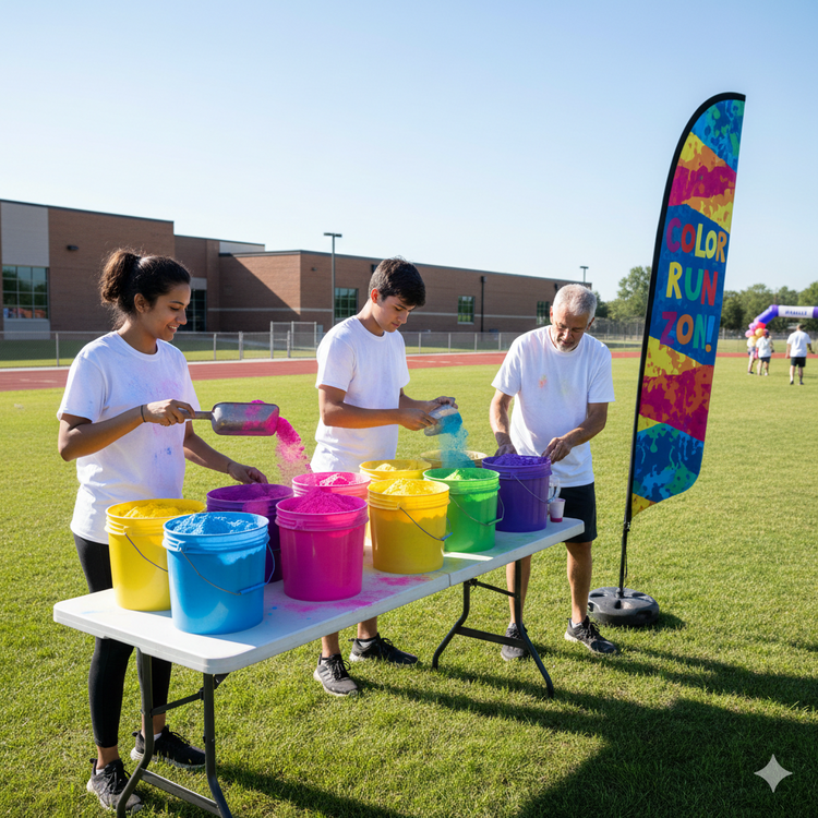 How to Set Up Color Run Stations: Layout, Spacing, and Volunteer Guide ...