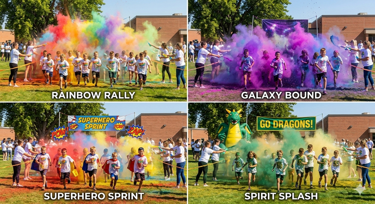 30+ Color Run Theme Ideas for Schools and Churches (2026) – Peacock Powder
