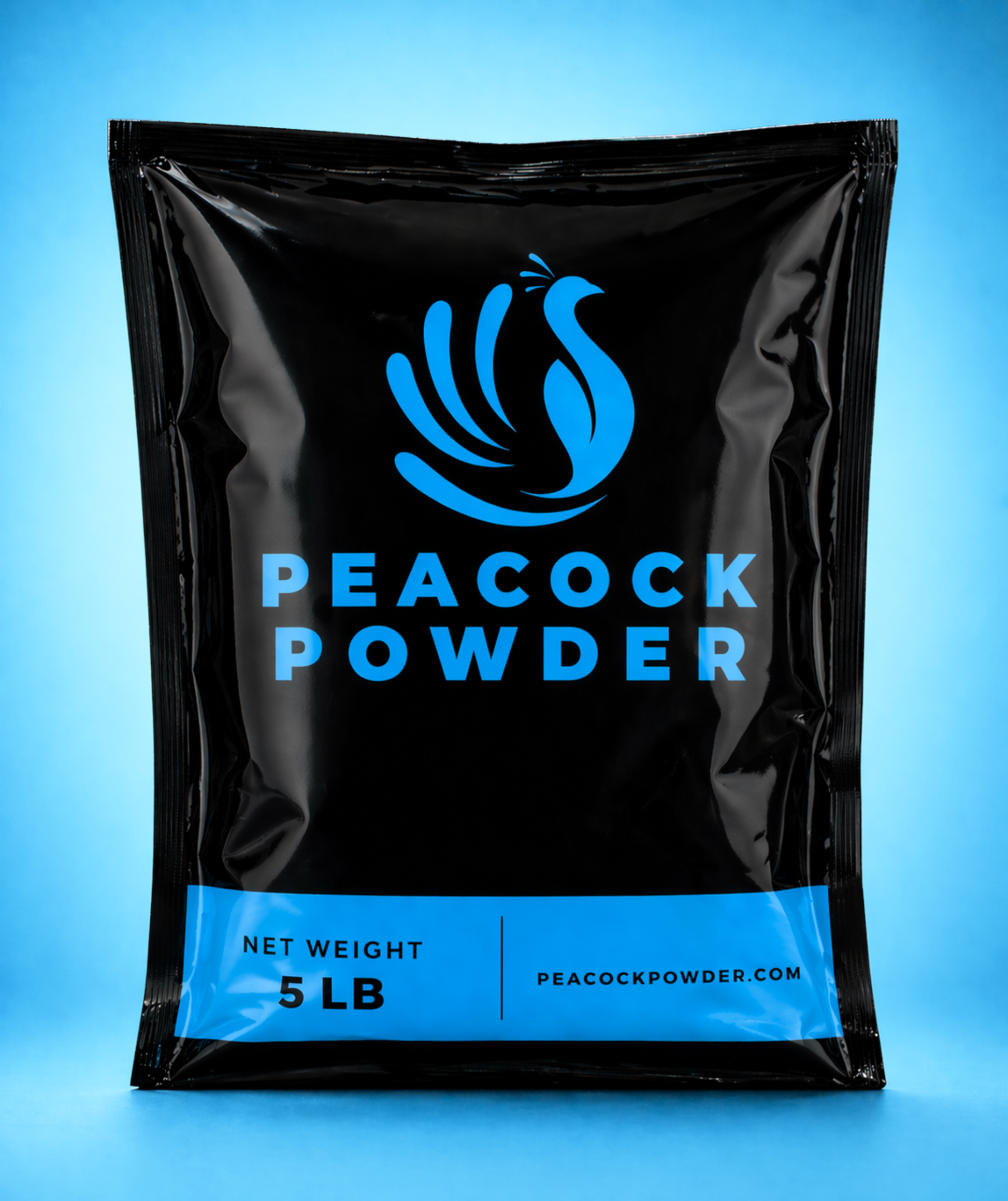 Peacock Powder 5 lb bag of blue color powder for color run fundraisers