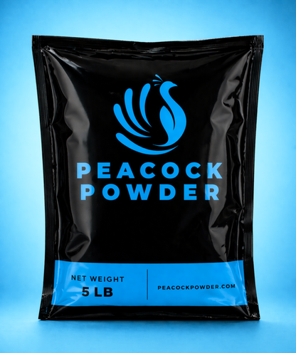 Peacock Powder 5 lb bag of blue color powder for color run fundraisers