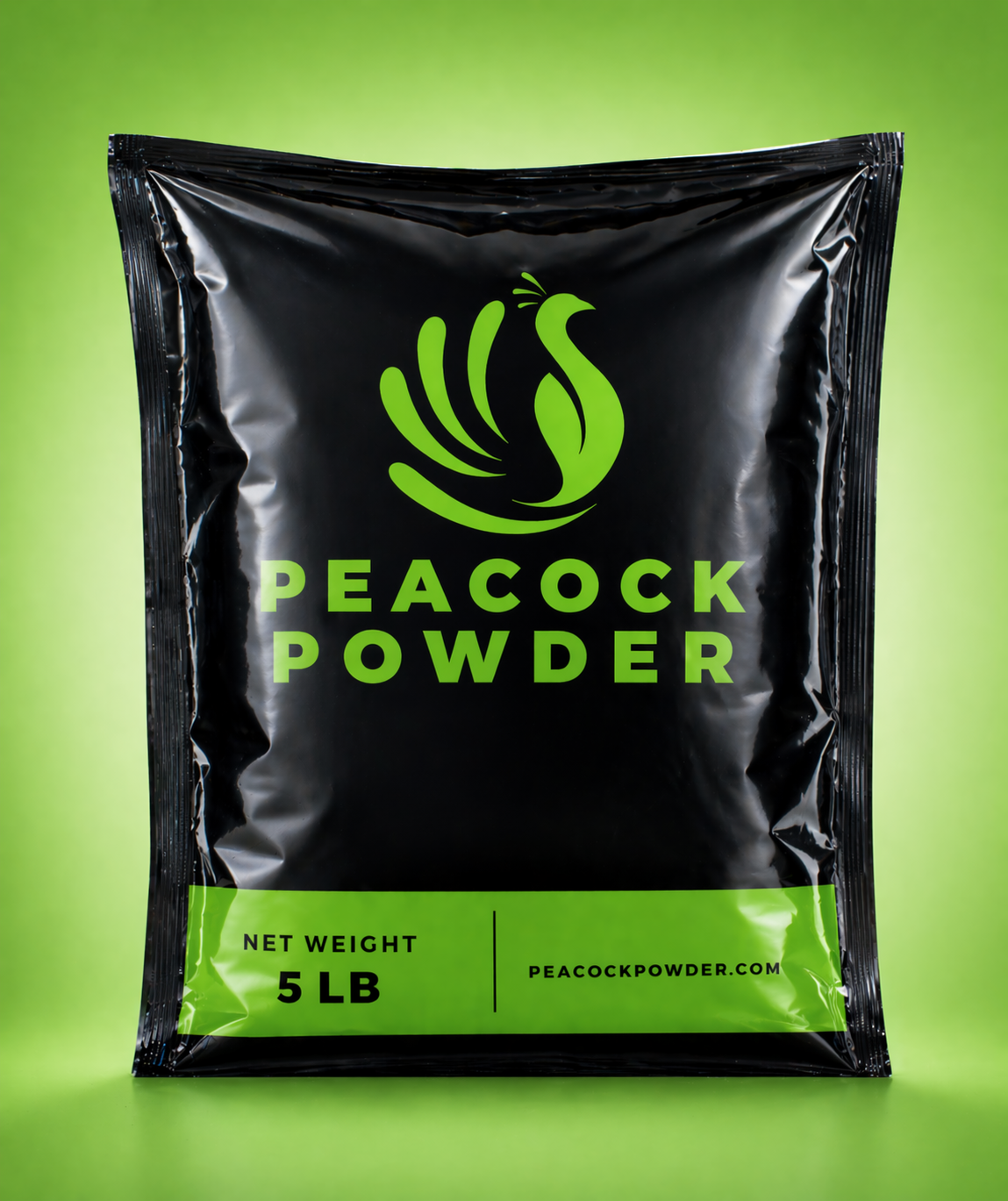 Peacock Powder 5 lb bag of green color powder for color run fundraisers