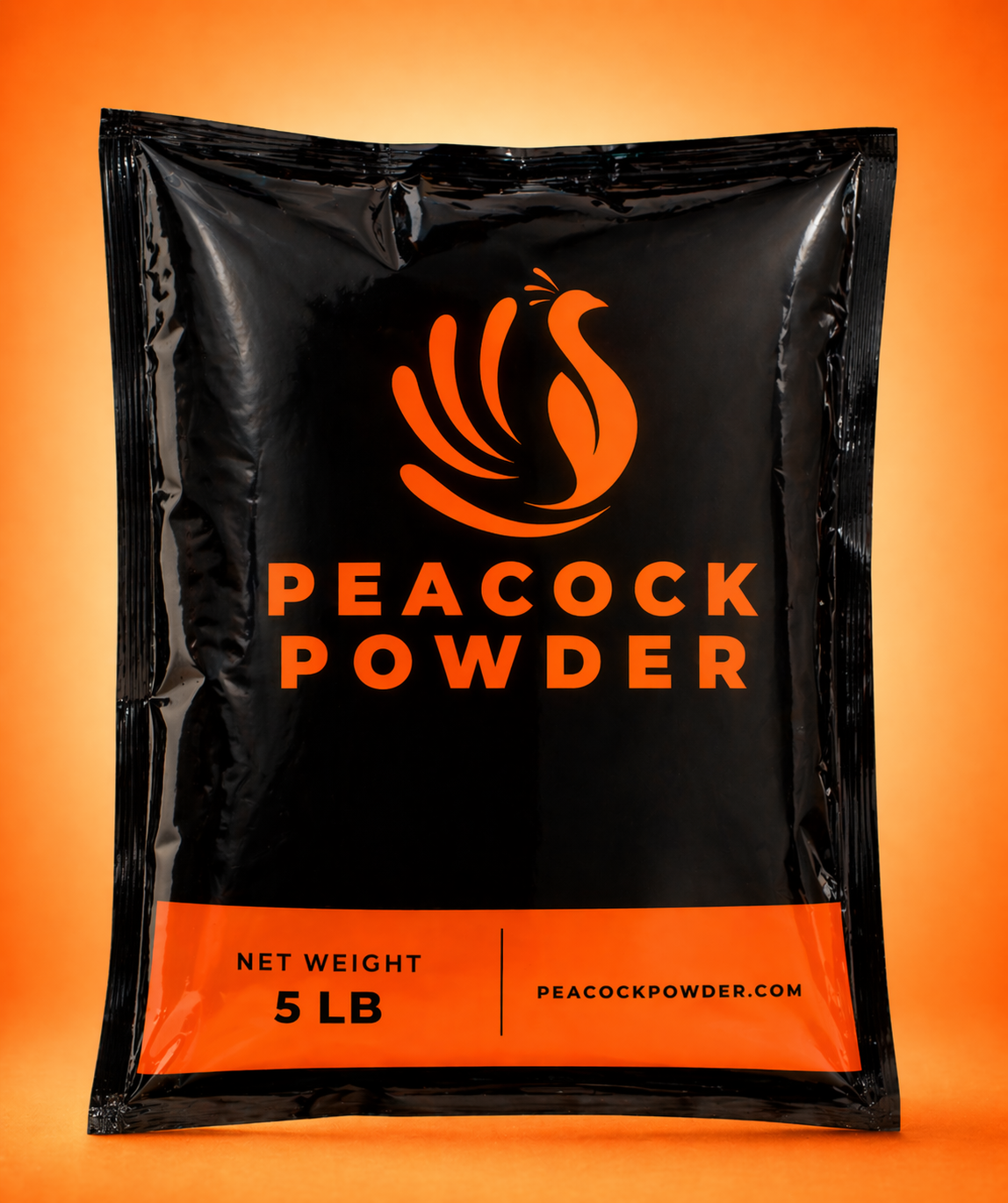Peacock Powder 5 lb bag of orange color powder for color run fundraisers