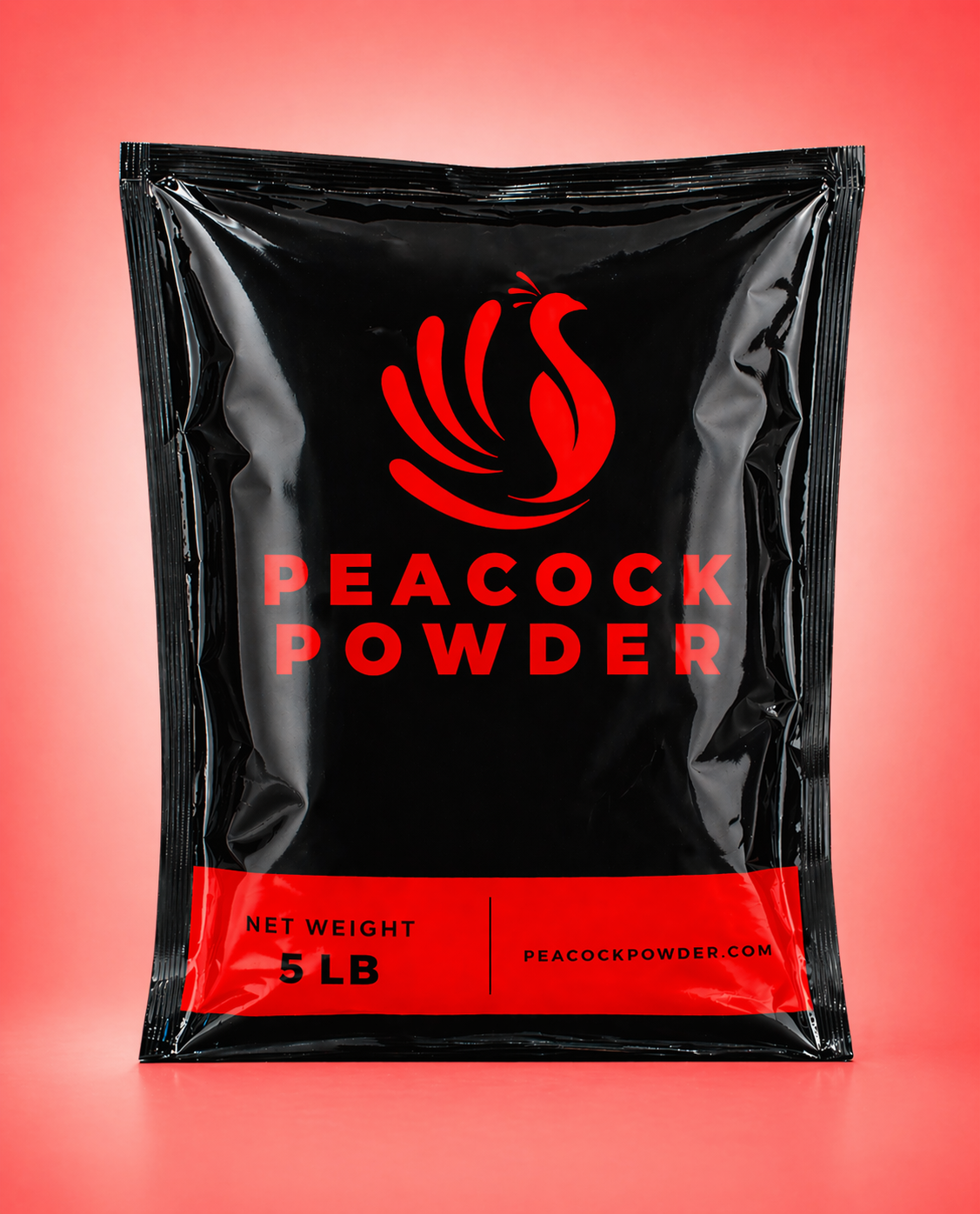 Peacock Powder 5 lb bag of red color powder for color run fundraisers