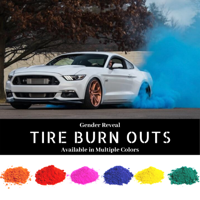 GENDER REVEAL TIRE BURN OUT POWDER