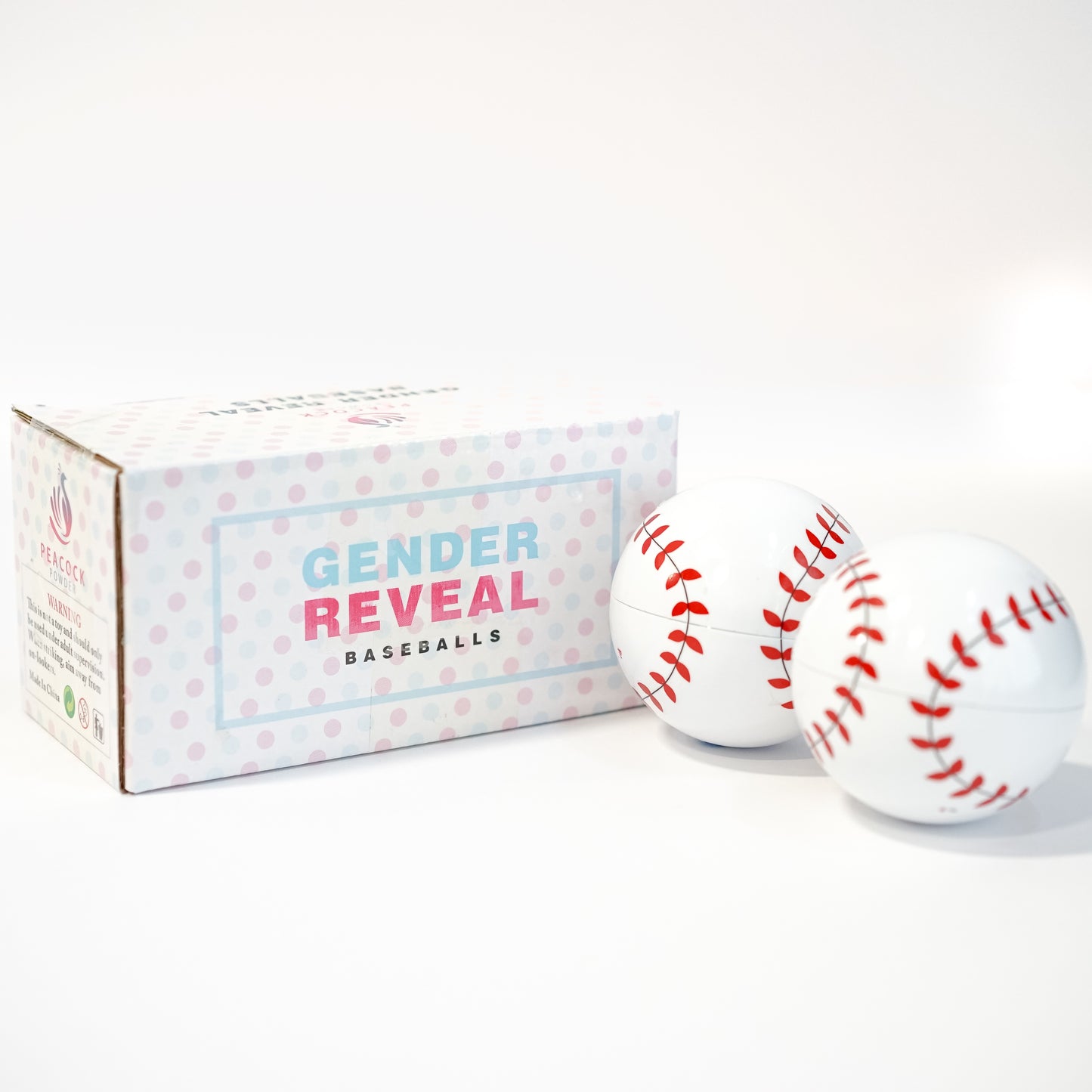 gender reveal baseball powder kit blue pink boy girl