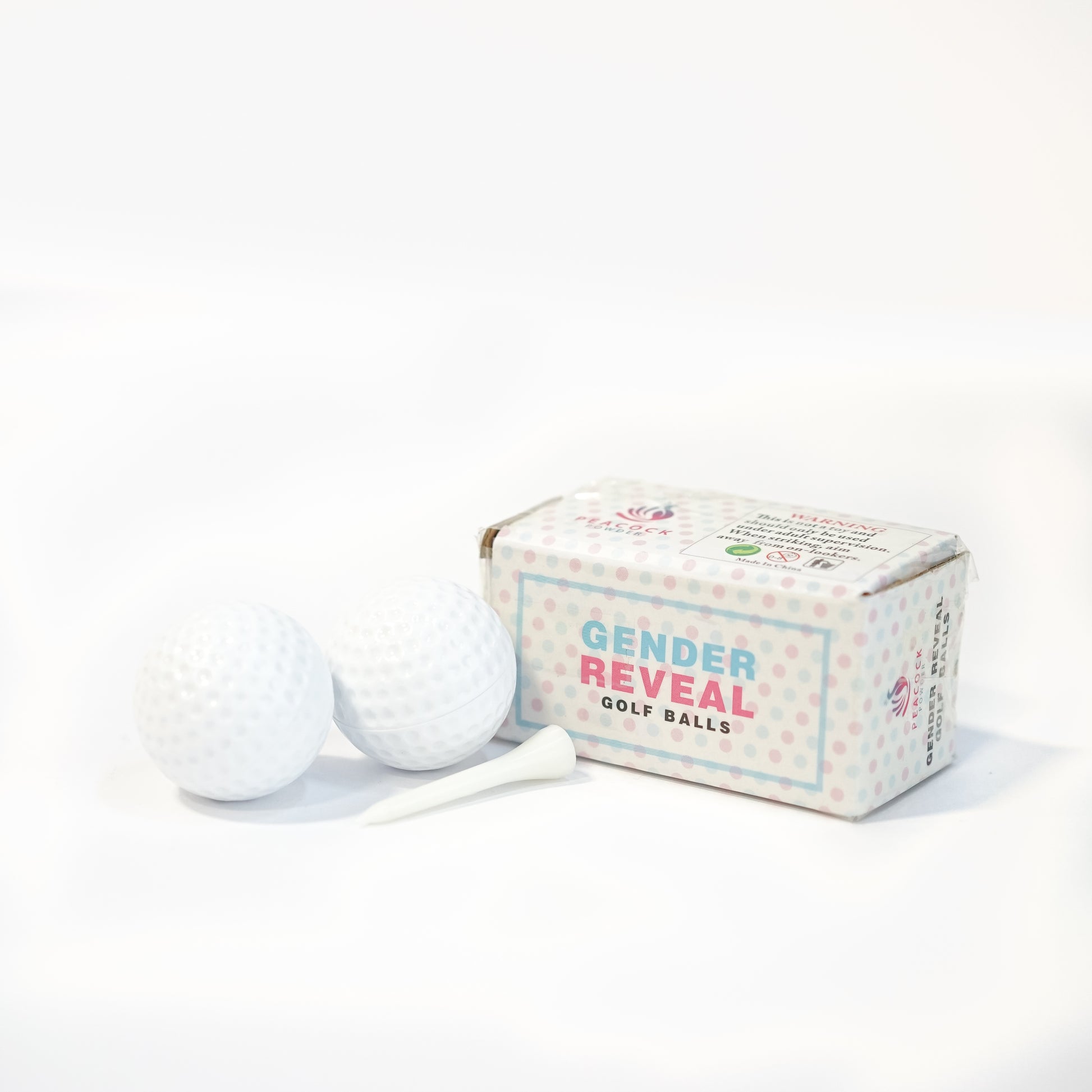 gender reveal golf ball powder kit blue pink sports