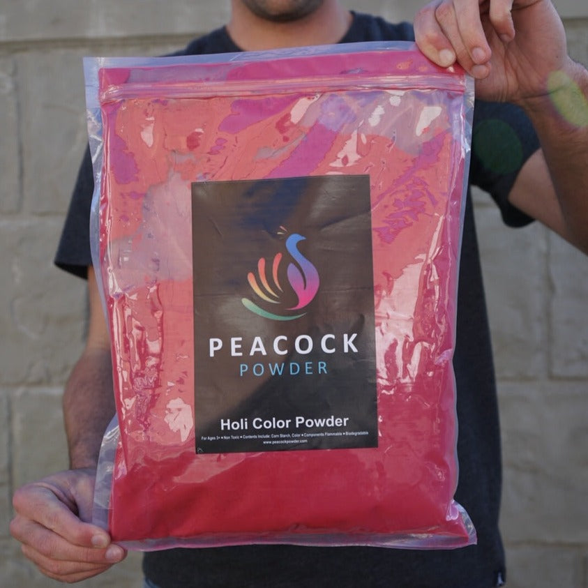Pink Premium Holi Color Powder – Peacock Powder