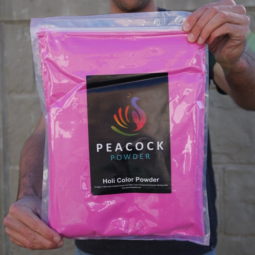 Pink Premium Holi Color Powder – Peacock Powder