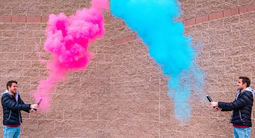 Powder + Confetti Gender Reveal Cannons 24 / Green / Yes - Without Color Label
