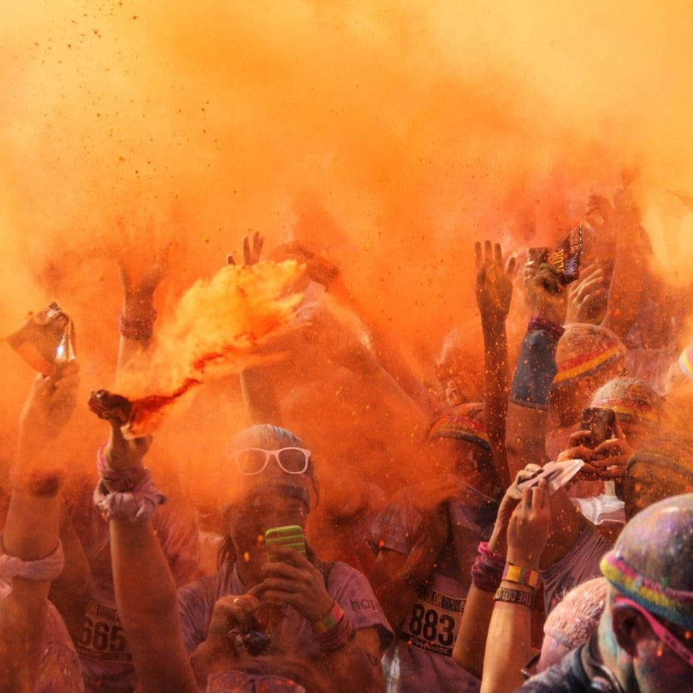orange bulk wholesale event color festival powder fun run race holi color powder party