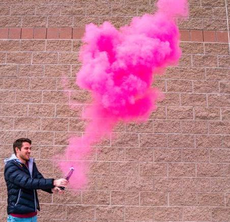 color powder smoke cannon pink