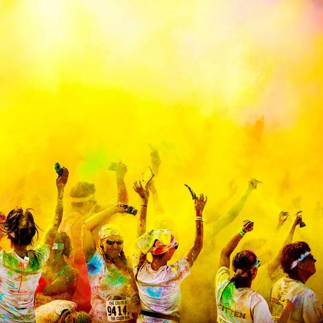 yellow bulk wholesale event color festival powder fun run race holi color powder party